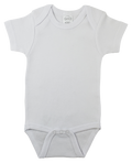 White Interlock Short Sleeve Onezies 0010B