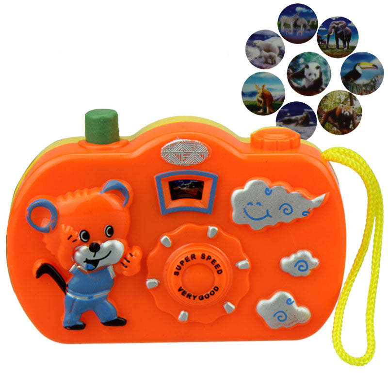 1pc Light Projection Camera Kids Educational Toys for Children Baby Gifts Animals World Random Color No Need To Install Battery