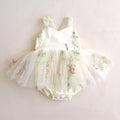 Summer women's treasure mesh camisole jumpsuit cute embroidered princess skirt baby one year old outfit