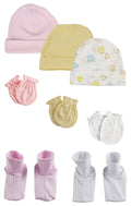 Boys Girls Caps, Booties and Mittens (Pack of 8) NC_0274