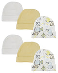 Baby Boy, Baby Girl, Unisex Infant Caps (Pack of 6) NC_0361