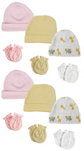 Baby Girls Caps and Mittens (Pack of 12) NC_0386