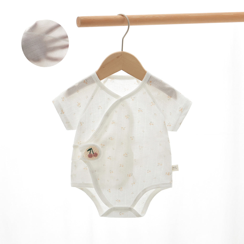 Summer thin jumpsuit baby triangle short sleeved pajamas