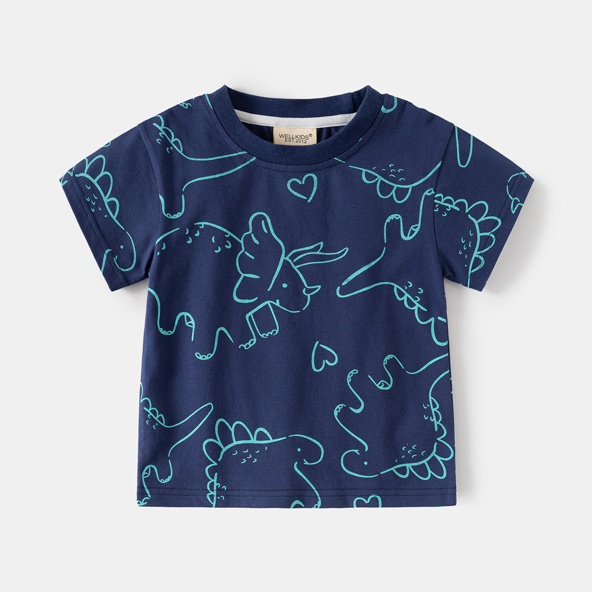 Short Sleeve T-Shirt Summer New Kids Clothing Printed Half Sleeve Top Drop Shipping