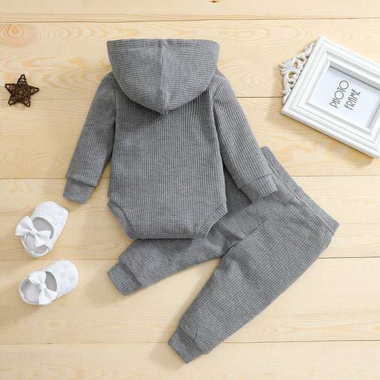 4 Colors Baby Outfits Solid Sets Infant Toddler Newborn Girls Boys Autumn Winter Baby Girl Boy Long Sleeve Romper Pants