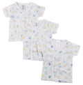 White Side Snap Short Sleeve Shirt - 3 Pack CS_0204