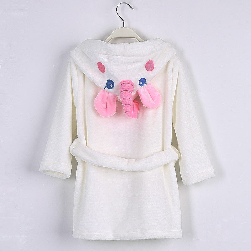 Flannel Bathrobe Children's Loungewear Cute Baby Unicorn Children's Sleep Robe Infant Bathrobe Drop Shipping