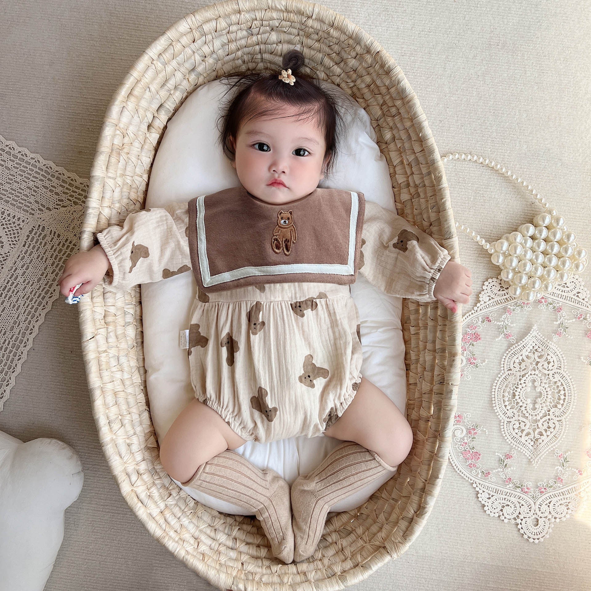 Baby Clothes Spring Autumn Jumpsuit Adorable Baby Romper Onesie Infant 100 Days Outing Crawling Suit