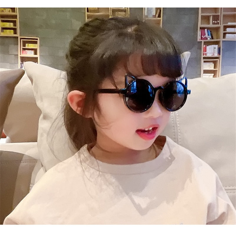 Summer Girl Boys Cute Sunglasse Animal Cartoon Flower Wings Outdoor  Children Lovely Vintage Sunglasses Protection Classic Kids