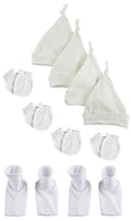 Unisex Knotted Caps , Booties and Mittens - 10 Piece Set NC_0943