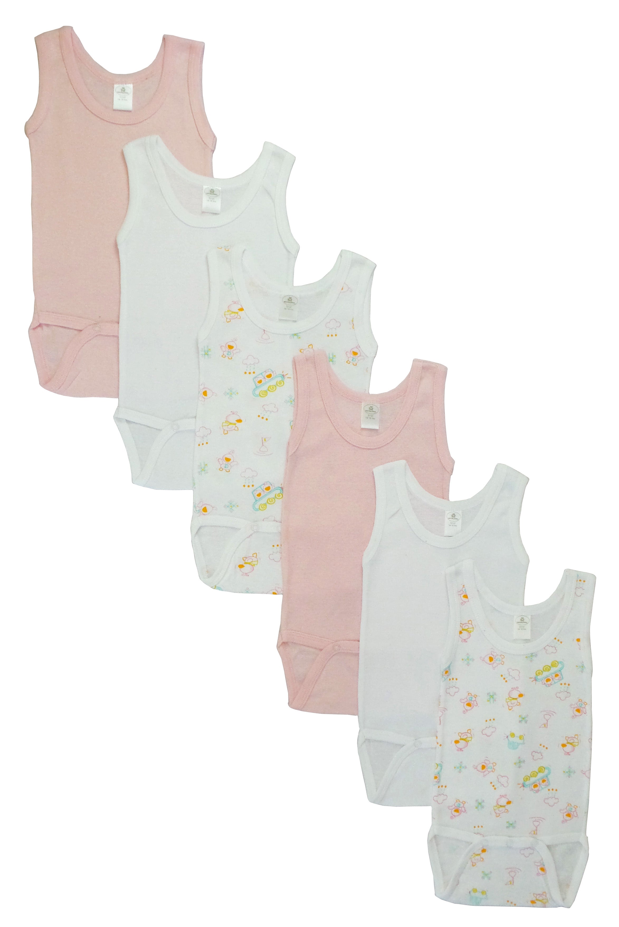 Girls Tank Top Onezies 6 Pack 111AP_111AP