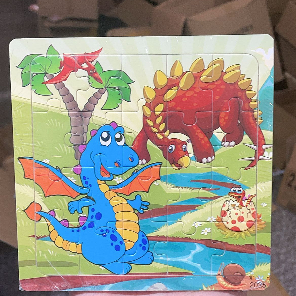Wooden puzzle, children's animal puzzle, educational cartoon, flat puzzle toy for early childhood education