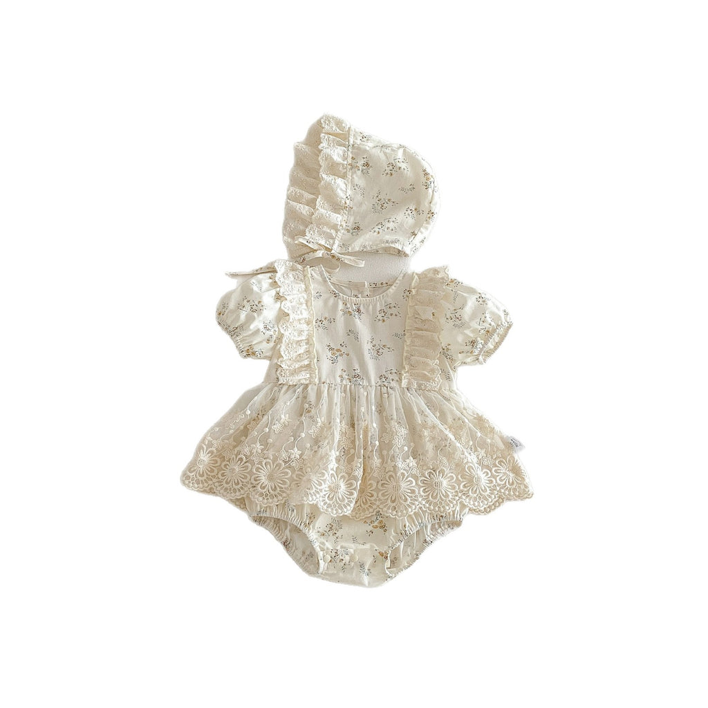 Baby Summer A-Class Clothes Girl Baby Romper Thin Lace Floral Princess Dress Newborn Bodysuit Cotton