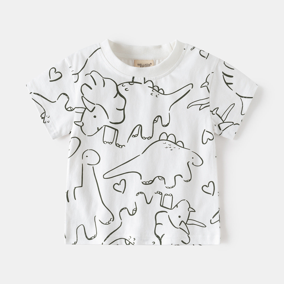 Short Sleeve T-Shirt Summer New Kids Clothing Printed Half Sleeve Top Drop Shipping