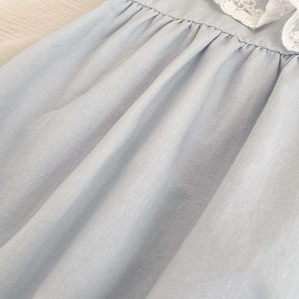 Baby Summer Romper New Style Puff Sleeve Onesie Sweet Lace Bib Overall Girl Baby 100-Day Crawling Outfit