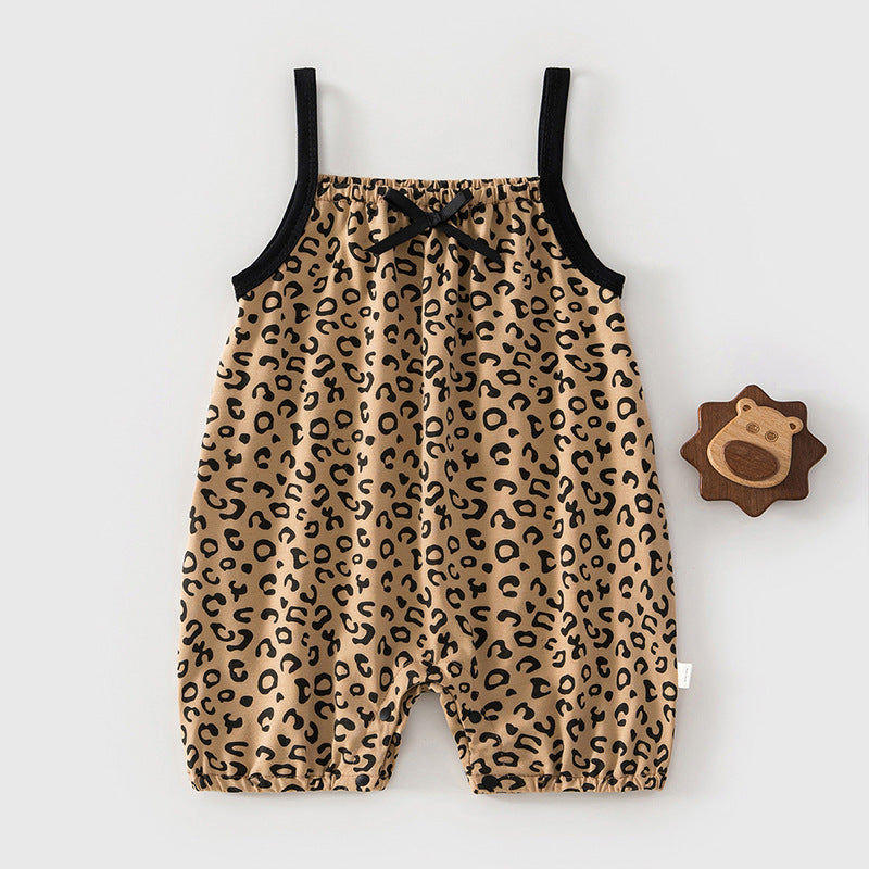 Sleeveless camisole jumpsuit for baby girls
