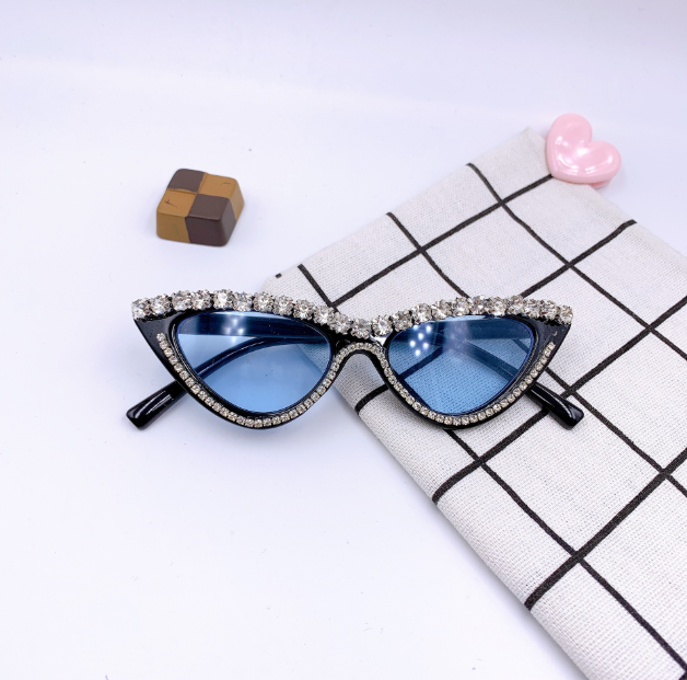 5 Colors Fashion Kids Boys Girls Sunglasses Solid Color Diamond Outdoor Casual Glasses