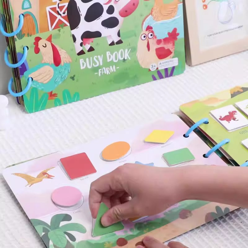 Children's early education quiet sticker book busybook baby common sense cognitive card sticker book educational toy