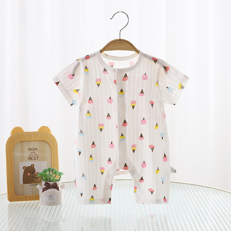 Baby short sleeved jumpsuit baby pajamas home clothes children's clothing