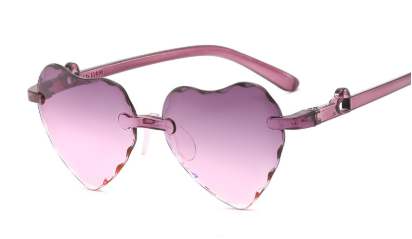 Fashion Brand Heart Kids Sunglasses Children Retro Cute Pink Cartoon Sun Glasses Frame Girls Boys Baby Sunglasses UV400 Eyewear