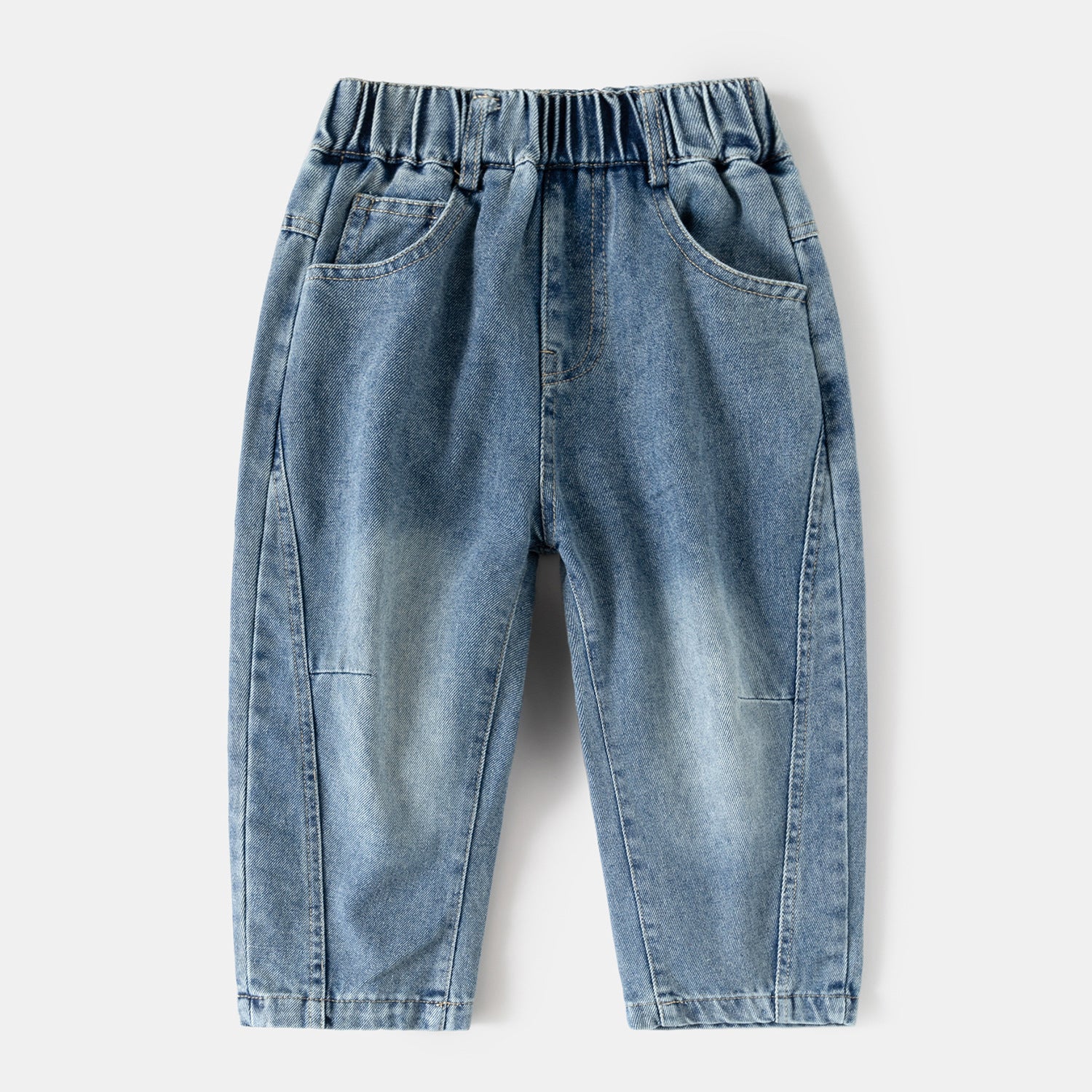 Boy's Casual Denim Long Pants Kids Cartoon Solid Color Jeans