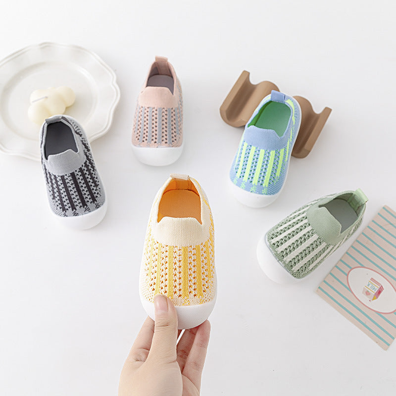Baby Toddler Shoes Soft Bottom Summer New Children's Shoes Ultra-Light Handsome Deodorant Baby Indoor Non-Slip Shoes And Socks