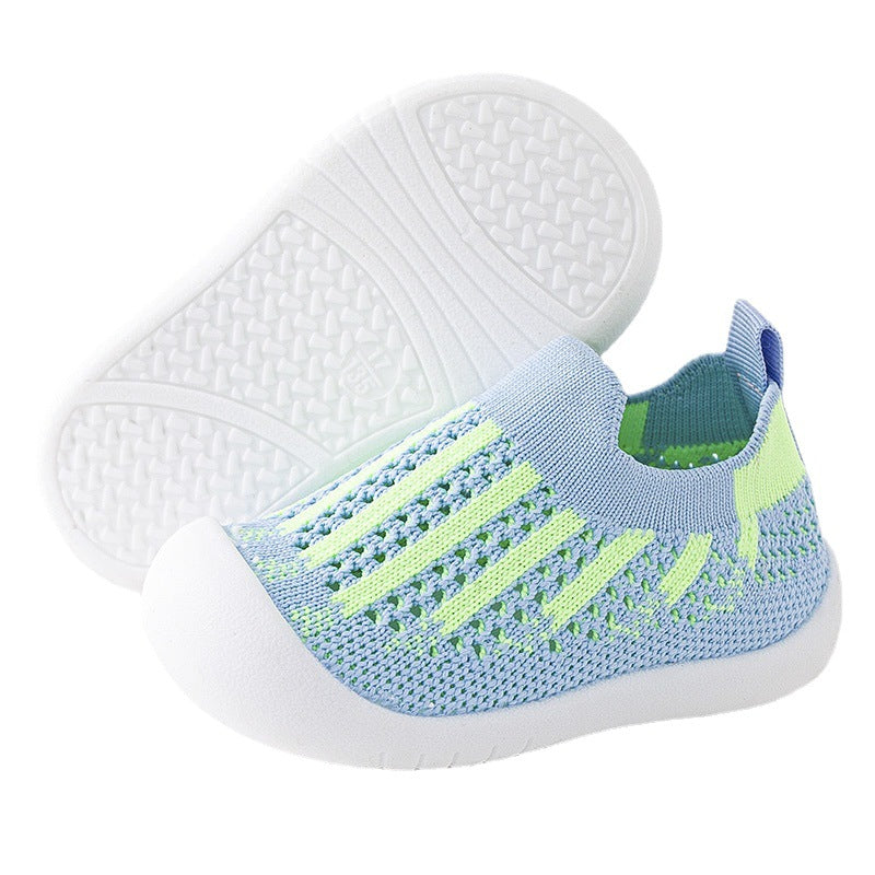 Baby Toddler Shoes Soft Bottom Summer New Children's Shoes Ultra-Light Handsome Deodorant Baby Indoor Non-Slip Shoes And Socks