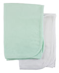 White and Mint Thermal Blankets CS_0109