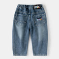 Children's Denim Long Pants Unisex Casual Versatile Kids Denim Trousers