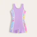Printed Sleeveless One-Piece Swimsuit for Kids Girls