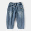 Boy's Casual Denim Long Pants Kids Cartoon Solid Color Jeans