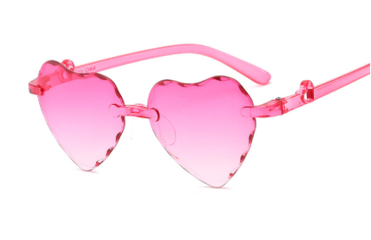 Fashion Brand Heart Kids Sunglasses Children Retro Cute Pink Cartoon Sun Glasses Frame Girls Boys Baby Sunglasses UV400 Eyewear