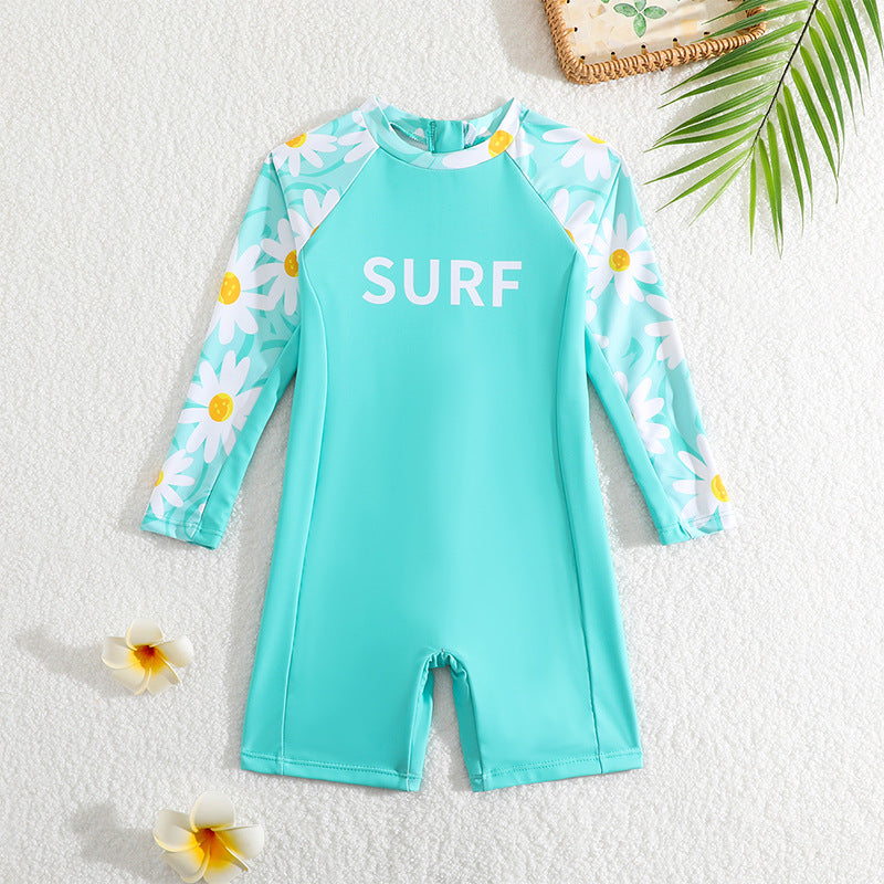 Cute Long Sleeve Swimwear for Kids Girls