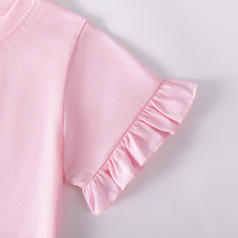 Kids' Summer Short Sleeve Cotton Dress for Girls