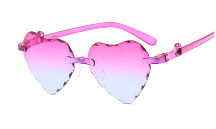 Fashion Brand Heart Kids Sunglasses Children Retro Cute Pink Cartoon Sun Glasses Frame Girls Boys Baby Sunglasses UV400 Eyewear