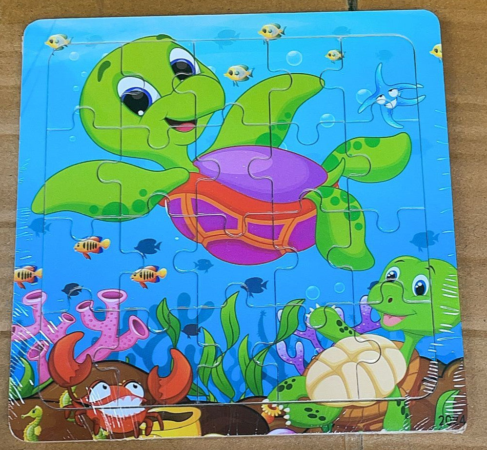 Wooden puzzle, children's animal puzzle, educational cartoon, flat puzzle toy for early childhood education