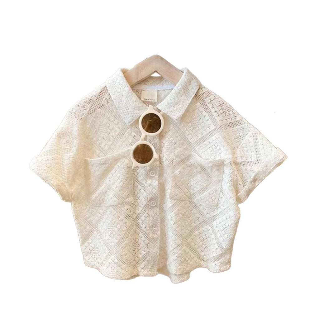 Summer Breathable Cool Shirt Short Sleeve Shirt for Kids, Stylish Toddler Shirt