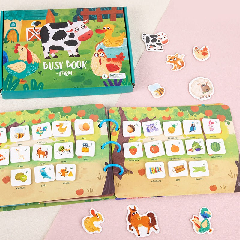 Children's early education quiet sticker book busybook baby common sense cognitive card sticker book educational toy