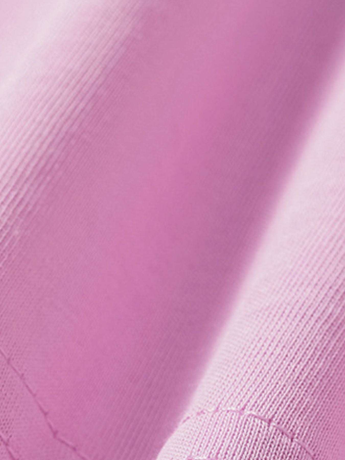 Dusty pink short-sleeve crew neck T-shirt with ribbed knit texture