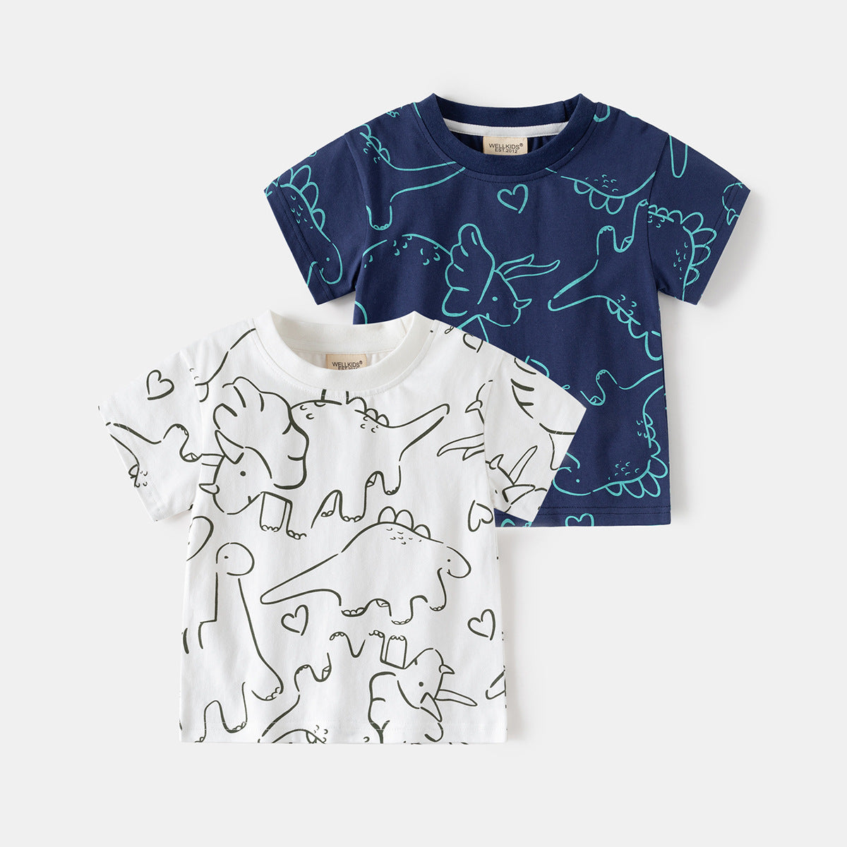 Short Sleeve T-Shirt Summer New Kids Clothing Printed Half Sleeve Top Drop Shipping