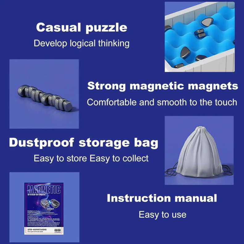 Magnetic Chess Game Magnet Board Game Table Top Magnet Game Family Games For Kids/Adults Thinking Training For Educational Toys