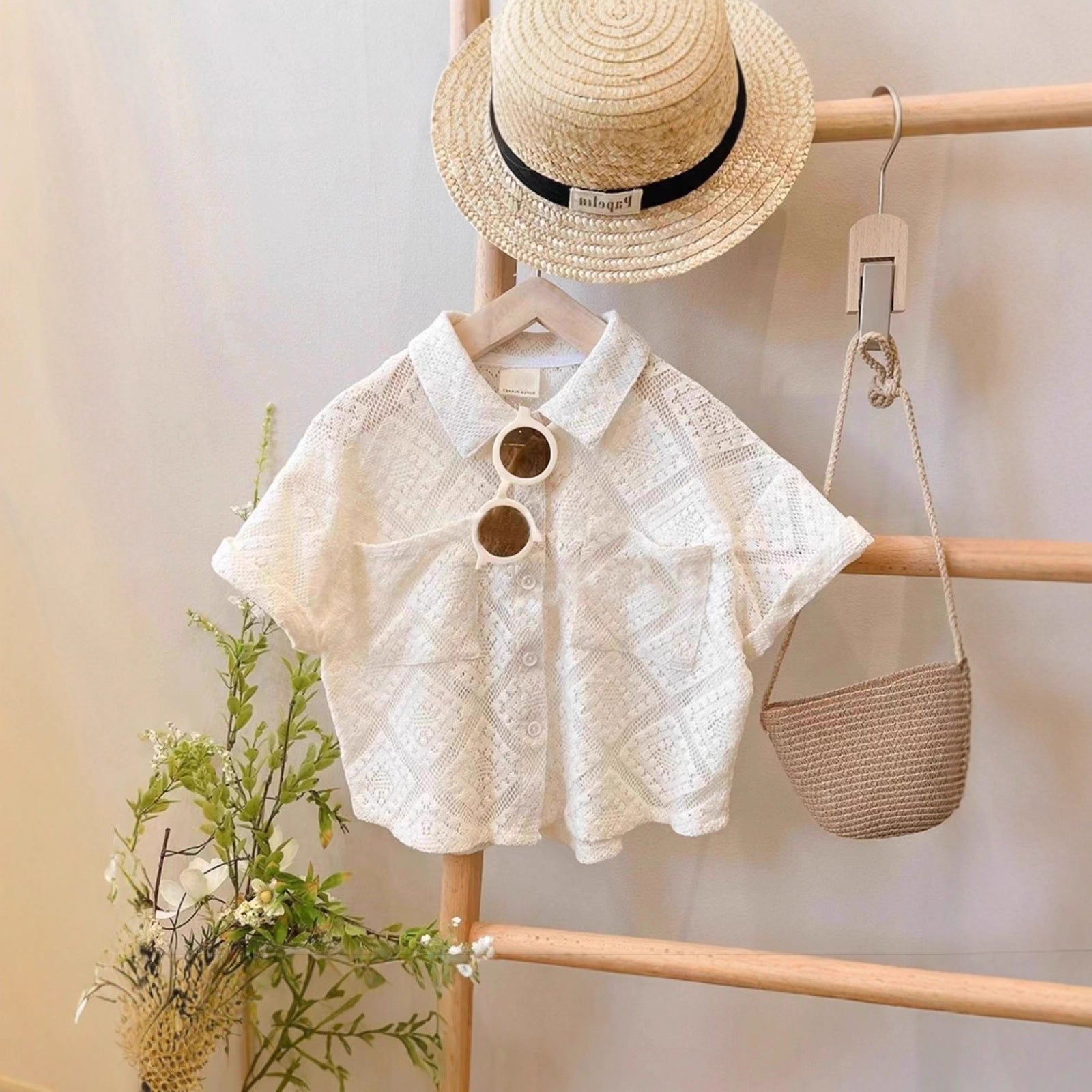 Summer Breathable Cool Shirt Short Sleeve Shirt for Kids, Stylish Toddler Shirt