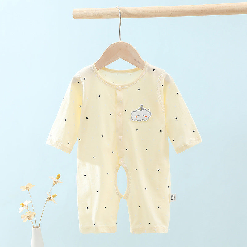Baby jumpsuit baby crotch climbing clothes pure cotton clothes