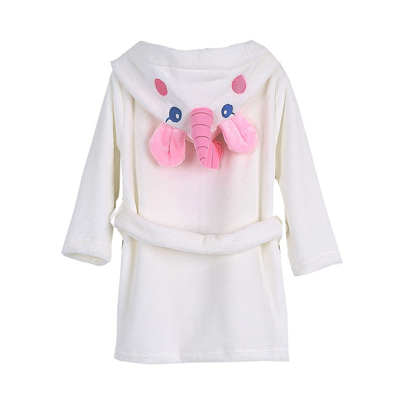 Flannel Bathrobe Children's Loungewear Cute Baby Unicorn Children's Sleep Robe Infant Bathrobe Drop Shipping
