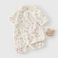 Summer short sleeved baby thin gauze super cute pajamas
