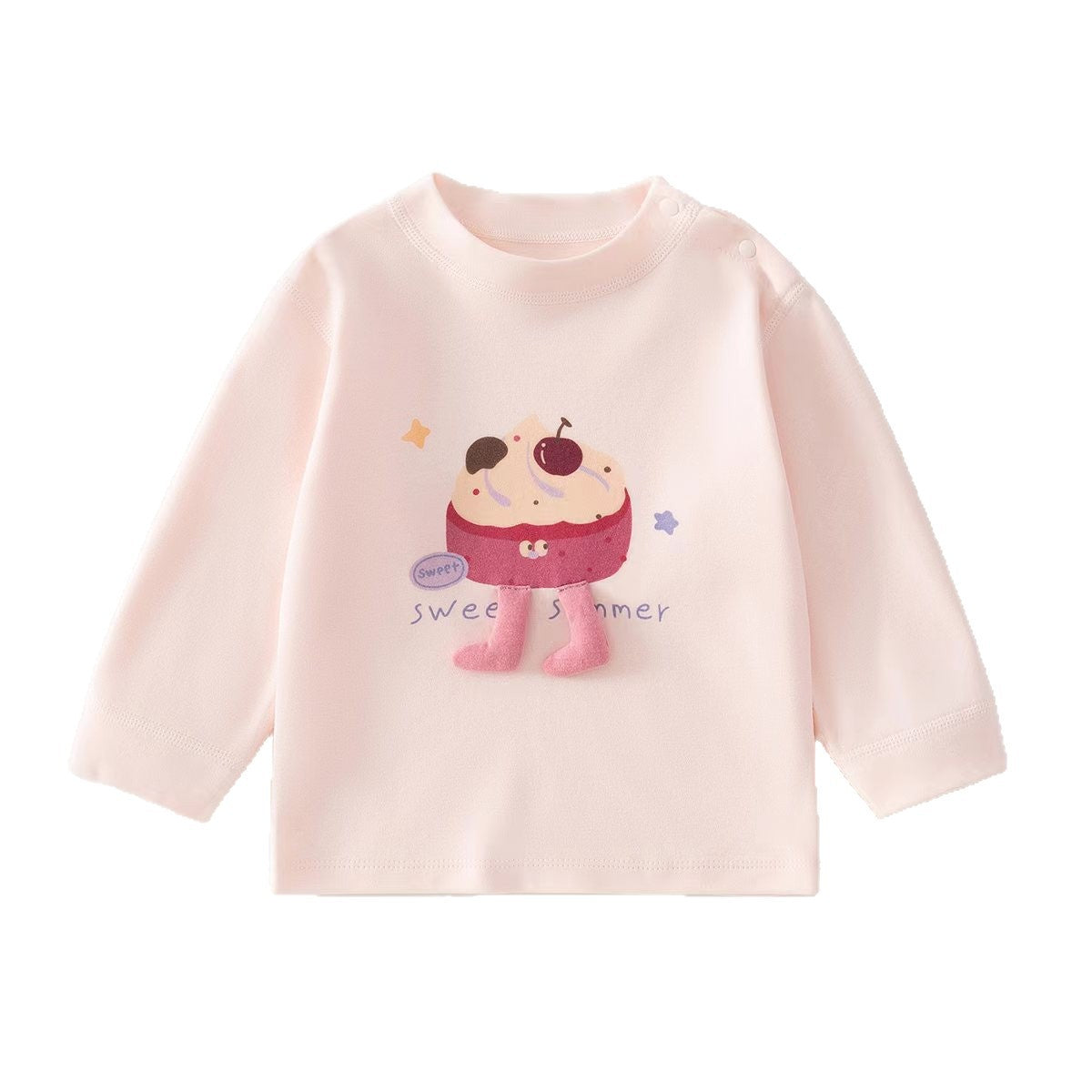 Girl Baby Cartoon Top Cotton Printed Long Sleeve T-shirt