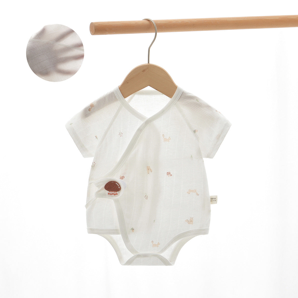 Summer thin jumpsuit baby triangle short sleeved pajamas