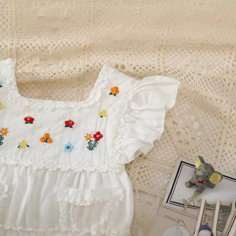 Baby Summer Clothes  Baby Girl Romper Fashionable 100-Day Outfit Summer Sister Onesie