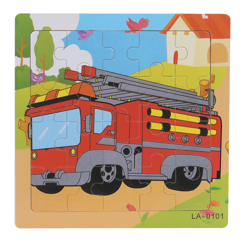 Wooden puzzle, children's animal puzzle, educational cartoon, flat puzzle toy for early childhood education
