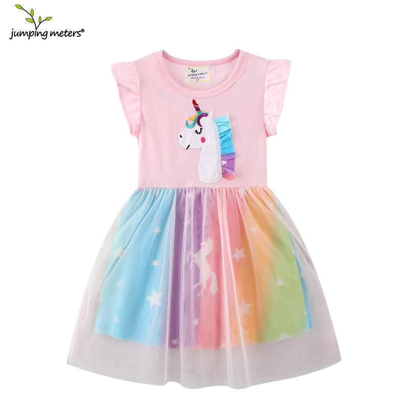Style Mesh Dress for Girls, Summer Princess Dress for Kids